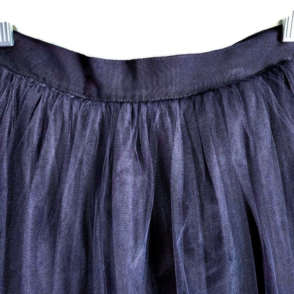 Elizabeth and James Everleigh Black Layered Tulle A-Line Tutu Style Midi Skirt - Picture 4 of 13